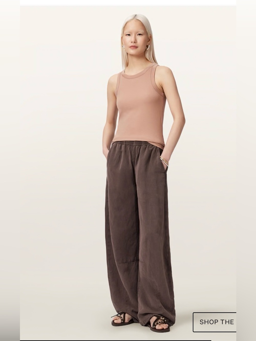 AllSaints Rina Crewneck sleeveless tank top size M